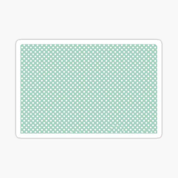 Pastel green polka dots Sticker
