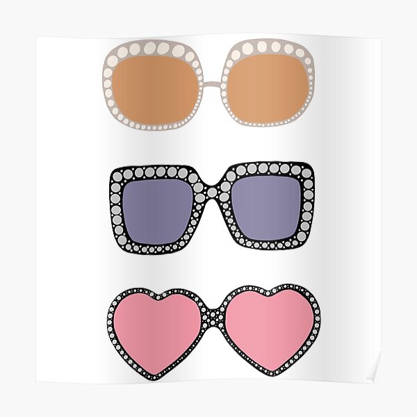Ensemble de 3 lunettes de soleil Elton John Poster