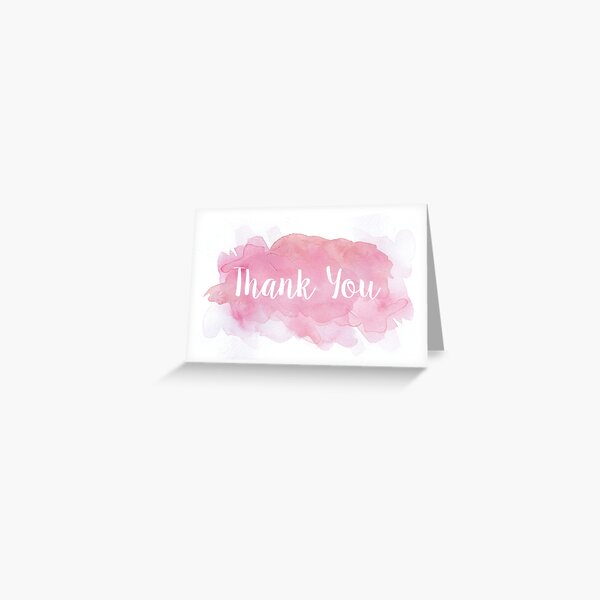Thank You Watercolor Greeting Card Greeting Card