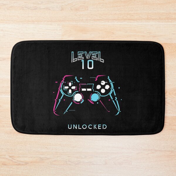 Item preview, Level 10 Unlocked. 10th Birthday Gamer Ten years old Video game party designed and sold by jorgeurbina.