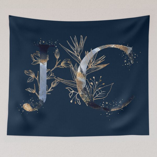 Item preview, Floral Initials JC, Monogram designed and sold by PinkLotusArt.