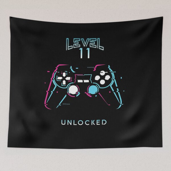 Item preview, Level 11 Unlocked. 10th Birthday Gamer Eleven years old Video game party designed and sold by jorgeurbina.
