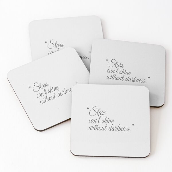 Item preview, "Stars can't shine without darkness." Gray Text Quote designed and sold by agsduy.