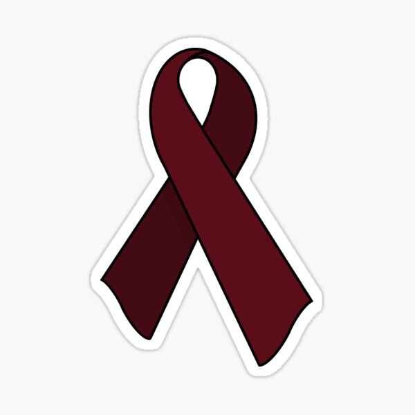 Burgundy ribbon