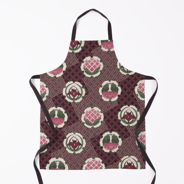 Item preview, Traditional Japanese Floral Shippou Summer Flower Crest Pattern with Hydrangea, Iris, and Peony in Deep Purple designed and sold by Charredsky.