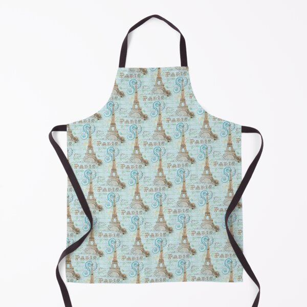 Item preview, Paris Eiffel Tower Writing Aqua designed and sold by 13Moons.