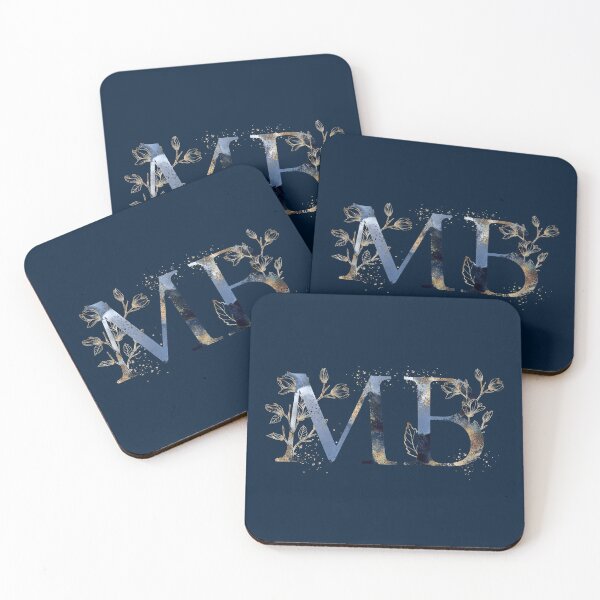 Item preview, Floral Initials MB, Monogrammed designed and sold by PinkLotusArt.