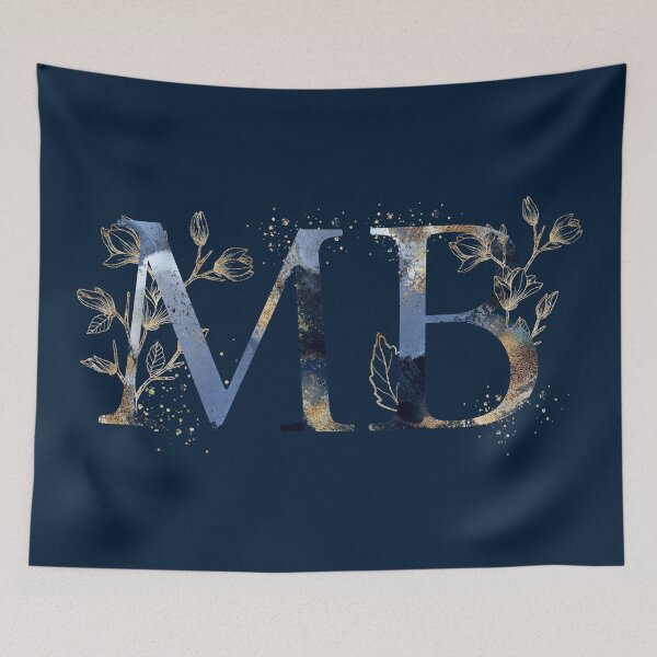 Item preview, Floral Initials MB, Monogrammed designed and sold by PinkLotusArt.