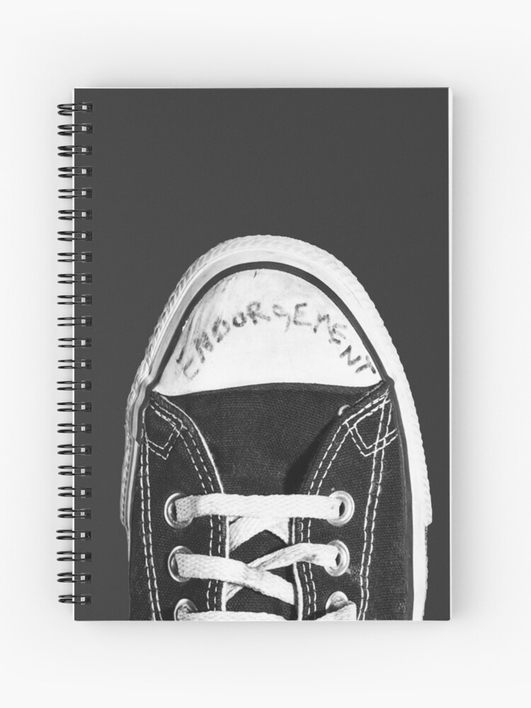 Kurt Cobain Converse Sneaker" Spiral Notebook for Sale by | Redbubble