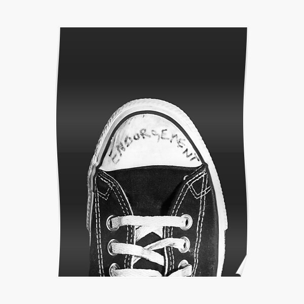 Kurt Cobain Endorsement Converse Sneaker Premium Matte Vertical Poster