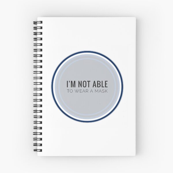 Item preview,  Grey I am  not able to wear a mask Badge, Sticker for People unable to wear a FaceCovering in Coronavirus Pandemic  designed and sold by Jenny Meehan Art Prints and Patterns  .