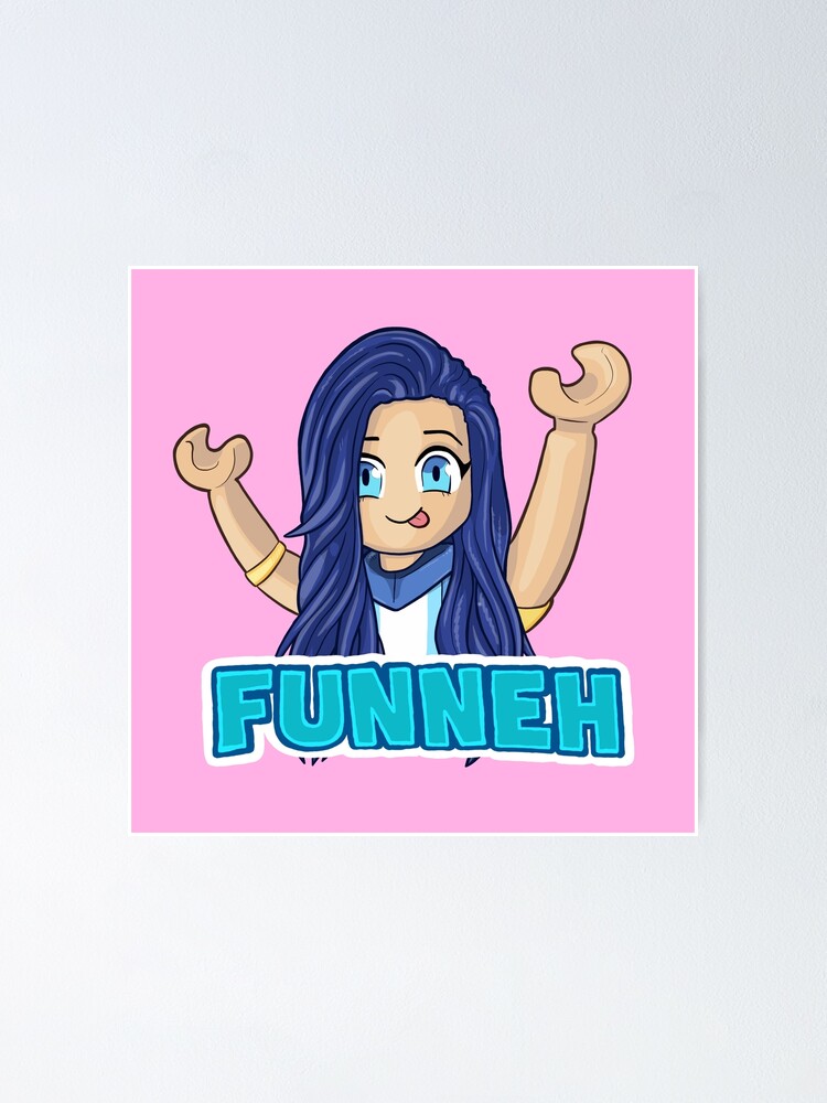 Funneh Arms Up Poster By Tubers Redbubble - funneh roblox posters redbubble