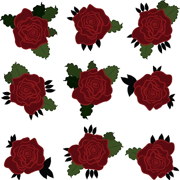 Artwork thumbnail, Patterned Roses by MoodyCarp