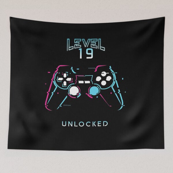 Item preview, Level 19 Unlocked. 19th Birthday Gamer Nineteen years old Video game gift designed and sold by jorgeurbina.