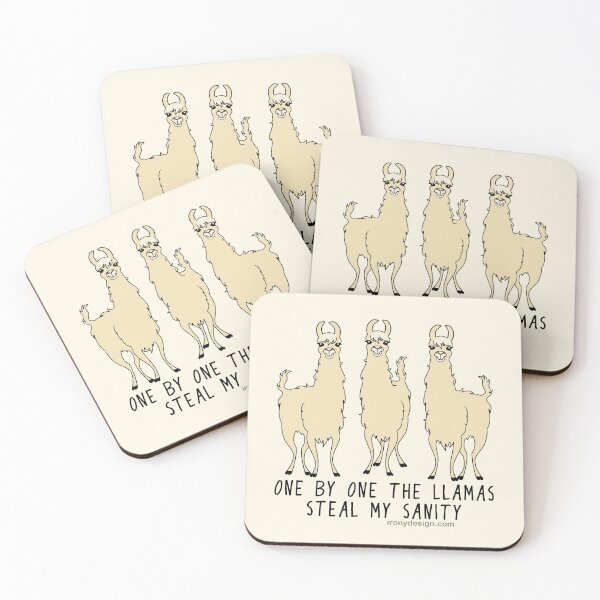 Item preview, One by One the Llamas Steal my Sanity Funny designed and sold by ironydesigns.