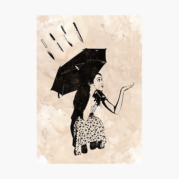 Raining Knives Photographic Print