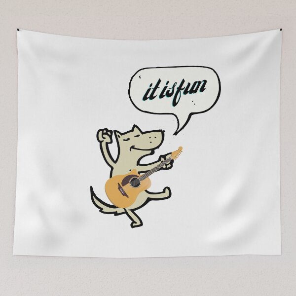 Item preview, Funny dog dancing to music and guitar designed and sold by esm75.