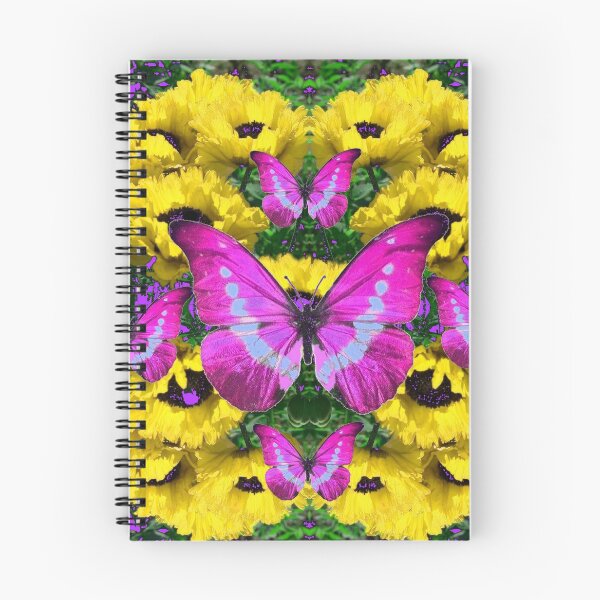 Item preview, PURPLE BUTTERFLIES & YELLOW POPPY FLOWERS designed and sold by sharlesart.