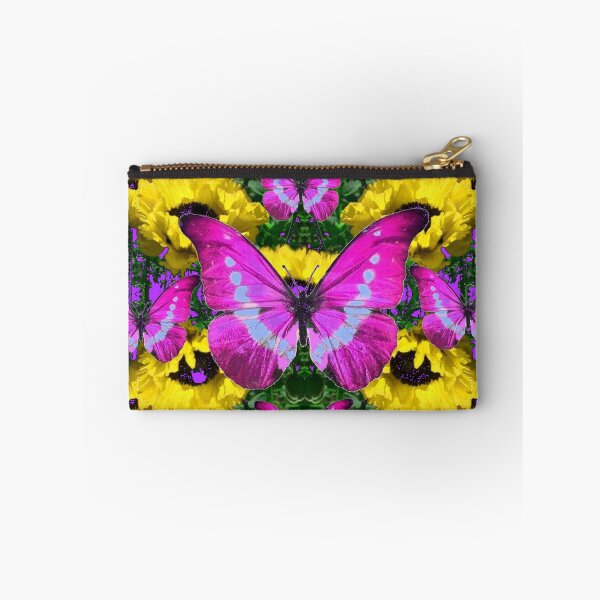 Item preview, PURPLE BUTTERFLIES & YELLOW POPPY FLOWERS designed and sold by sharlesart.