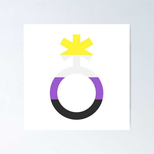 Item preview, NON BINARY NB ENBY SYMBOL designed and sold by femyay.