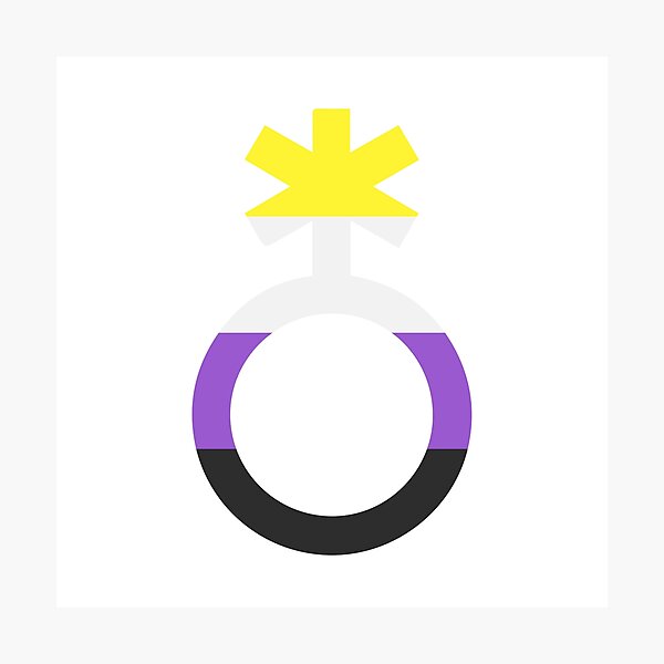 Item preview, NON BINARY NB ENBY SYMBOL designed and sold by femyay.