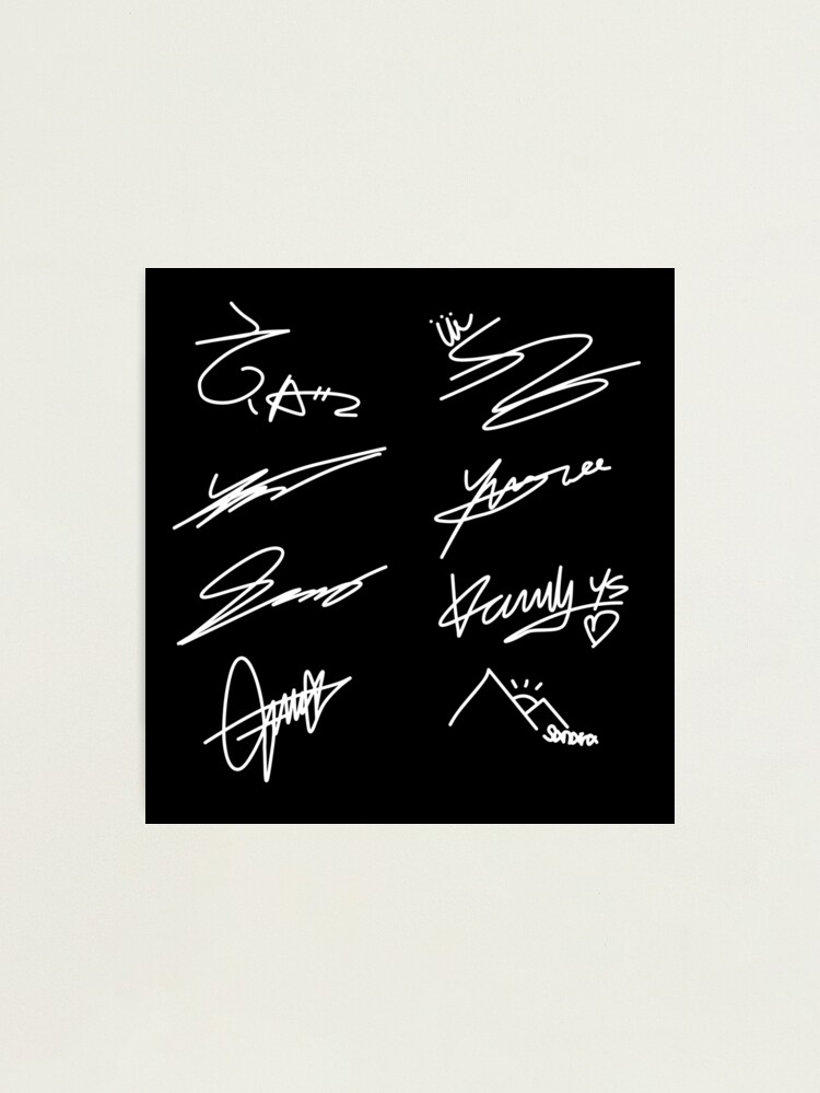 ATEEZサイン ATEEZ - Logo + autographs (black)
