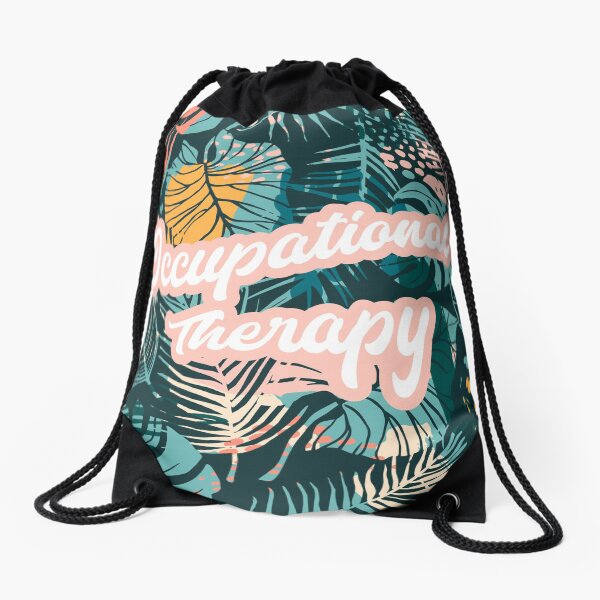 Tropical Plants OT Occupational Therapy Drawstring Bag