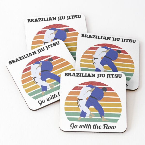 Item preview, Brazilian Jiu Jitsu (BJJ) Go with the Flow, Retro Vintage Design designed and sold by Johnny Brabo BJJ Apparel.