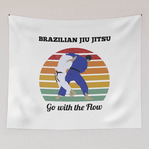 Item preview, Brazilian Jiu Jitsu (BJJ) Go with the Flow, Retro Vintage Design designed and sold by Johnny Brabo BJJ Apparel.