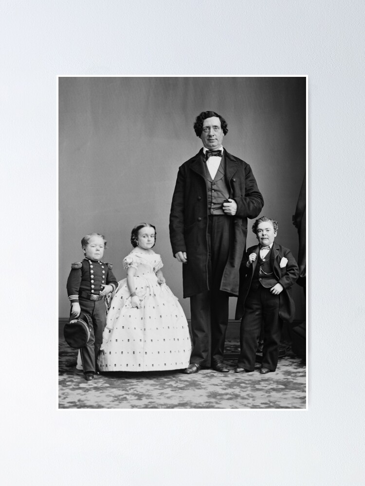 Tom Thumb and Lavinia Warren With Commodore Nutt Circa 1860