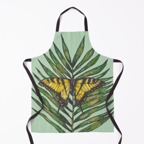 Item preview, Green tropical leaf with butterfly designed and sold by susserain.