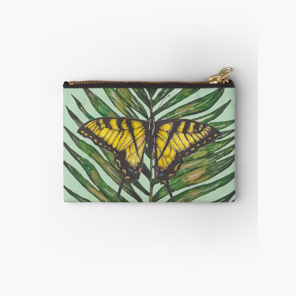 Item preview, Green tropical leaf with butterfly designed and sold by susserain.