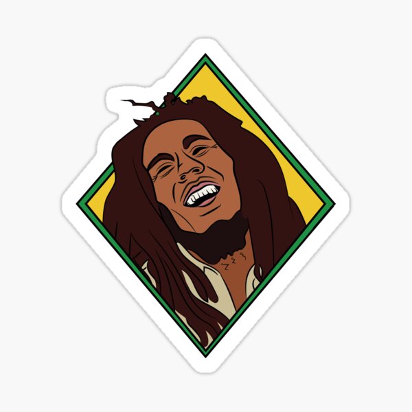 Rasta Marley Illustration Sticker