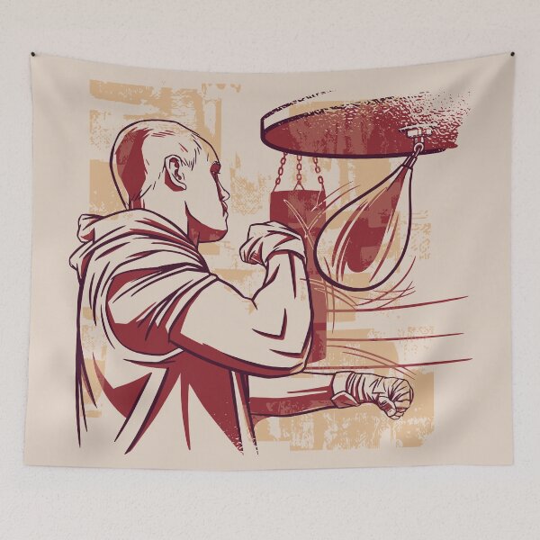 Item preview, Boxer Practicing his Punches designed and sold by CoolSilhouettes.