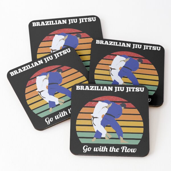 Item preview, Brazilian Jiu Jitsu (BJJ) Go with the Flow, Retro Vintage Design designed and sold by Johnny Brabo BJJ Apparel.