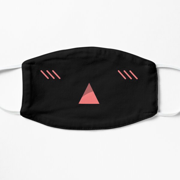 Anime Triangle Mouth Expression Flat Mask