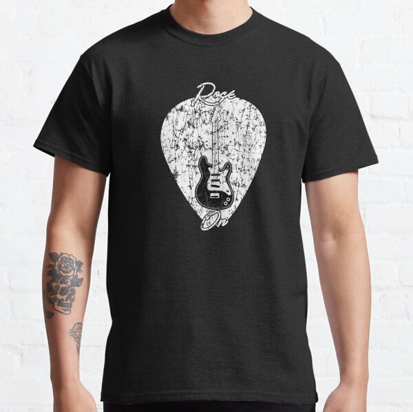 Rock On! Vintage Guitar Faded Art Classic T-Shirt