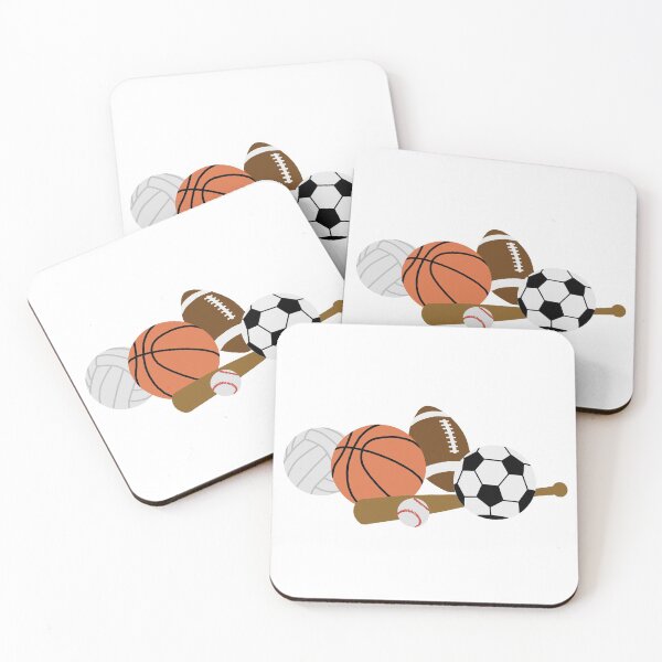 Item preview, sports balls in a pile designed and sold by Ella's  Doodles And Designs.