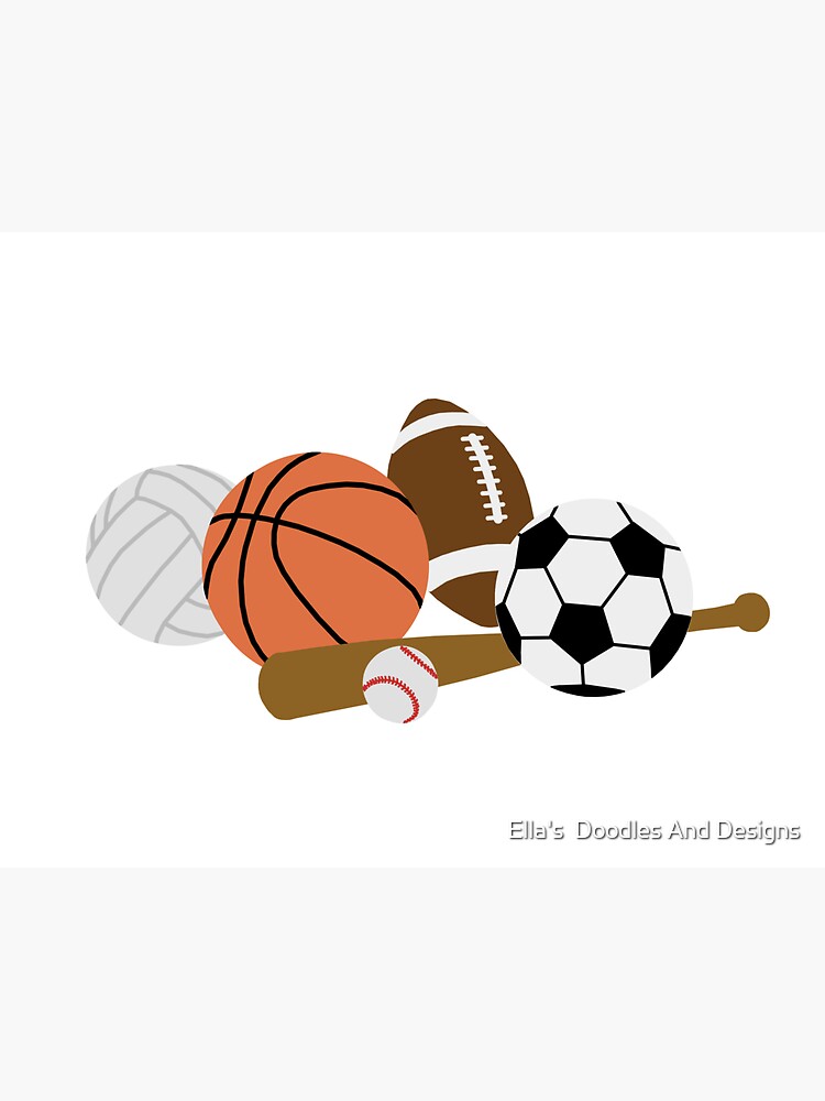"sports balls in a pile" Sticker by ejkempker Redbubble