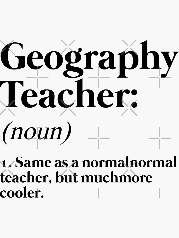 "Copy of Geography Teacher Definition Vintage Distressed " Sticker