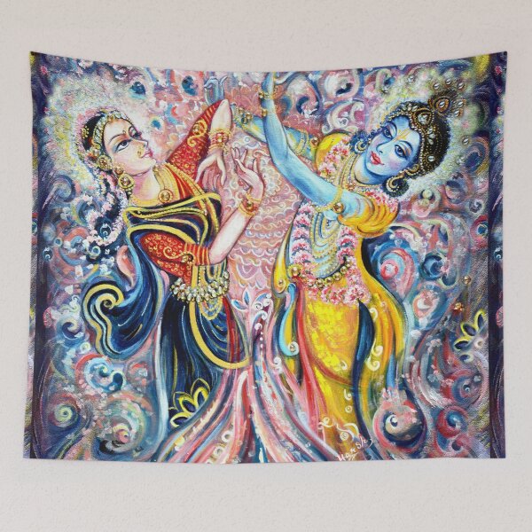 Aperçu de l'œuvre Danse de l'océan - Radha Krishna créée et vendue par Harsh  Malik.