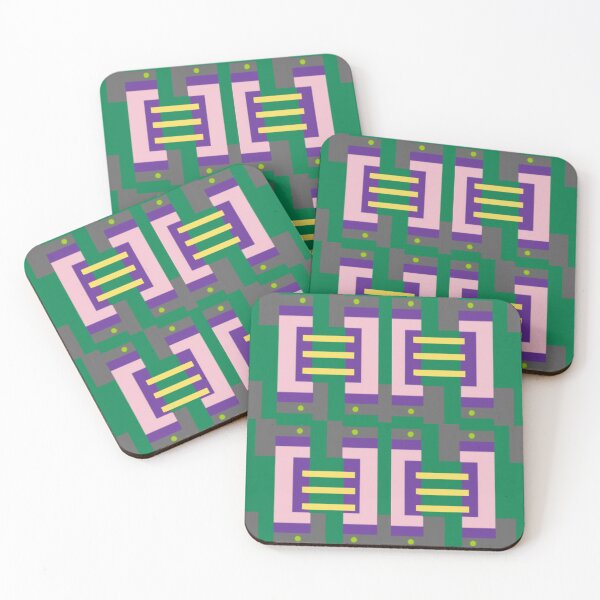 Item preview, Abstract Green Yellow Pattern with Lines and Dots designed and sold by Sendreka.