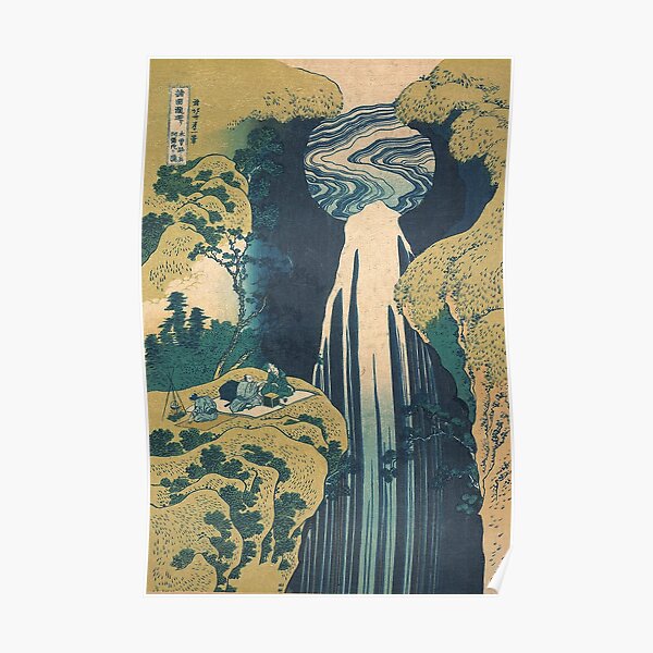 The Amida Falls in the Far Reaches of the Kisokaidō Road Poster