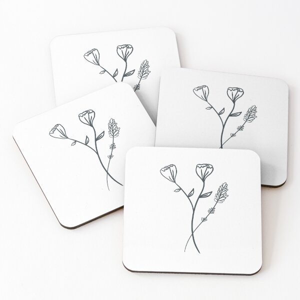 Item preview, Simple little flowers (Navy) designed and sold by vanderhoofkate.
