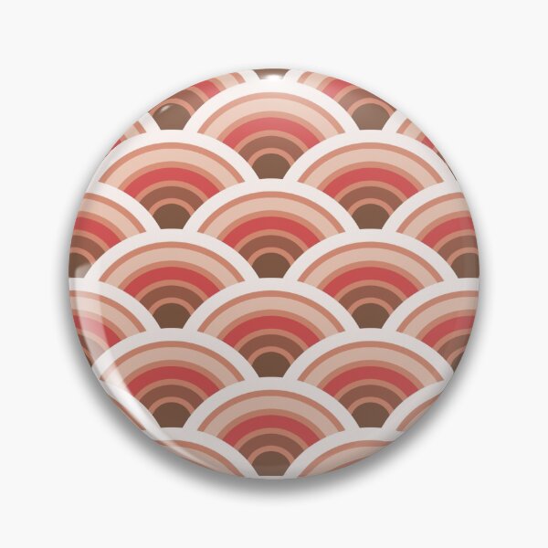 Item preview, Japanese Wave Pattern Seigaiha Red Sea Waves designed and sold by CoitoCG.