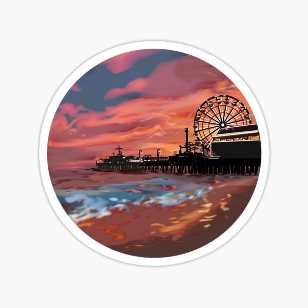 Aperçu de l'œuvre Coucher de soleil de Santa Monica créée et vendue par mariatza.