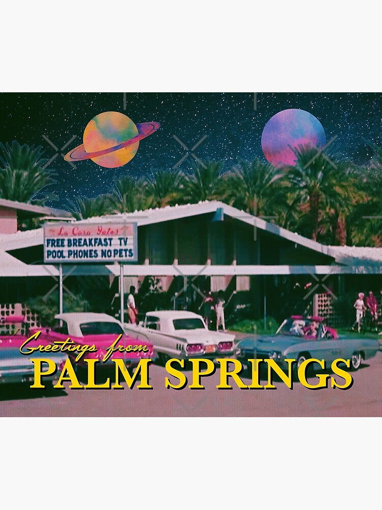 Thumbnail 3 of 3, Tapestry, greetings from palm springs designed and sold by ausketches.