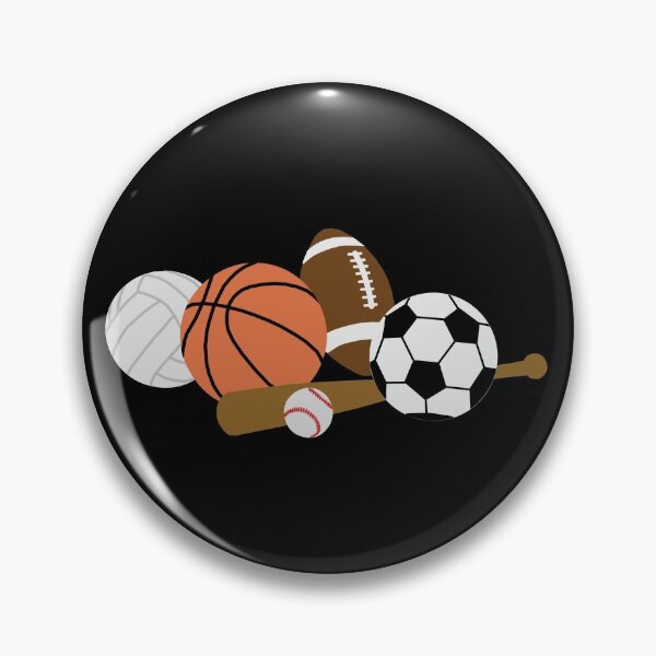 Item preview, sports balls in a pile designed and sold by Ella's  Doodles And Designs.