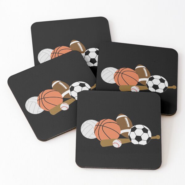 Item preview, sports balls in a pile designed and sold by Ella's  Doodles And Designs.
