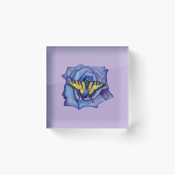 Item preview, Watercolor blue rose and butterfly designed and sold by susserain.